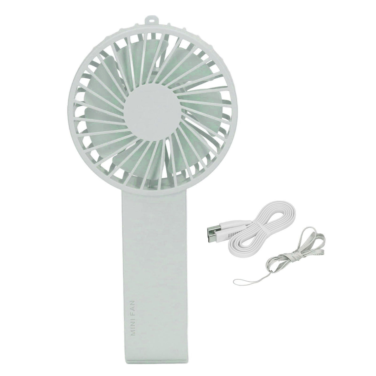 Mini Handheld Fan Foldable Portable Fan USB Rechargeable Fan For Home Office Travel Green