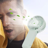 Mini Handheld Fan Foldable Portable Fan USB Rechargeable Fan For Home Office Travel Green