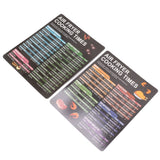 Fryer Magnetic Cheat Sheet Set Fryer Accessories Cook Times Quick Reference Guide For Cooking Frying - Front View