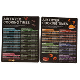 Fryer Magnetic Cheat Sheet Set Fryer Accessories Cook Times Quick Reference Guide For Cooking Frying