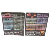 Fryer Magnetic Cheat Sheet Set Fryer Accessories Cook Times Quick Reference Guide For Cooking Frying