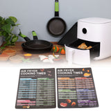 Fryer Magnetic Cheat Sheet Set Fryer Accessories Cook Times Quick Reference Guide For Cooking Frying