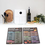 Fryer Magnetic Cheat Sheet Set Fryer Accessories Cook Times Quick Reference Guide For Cooking Frying
