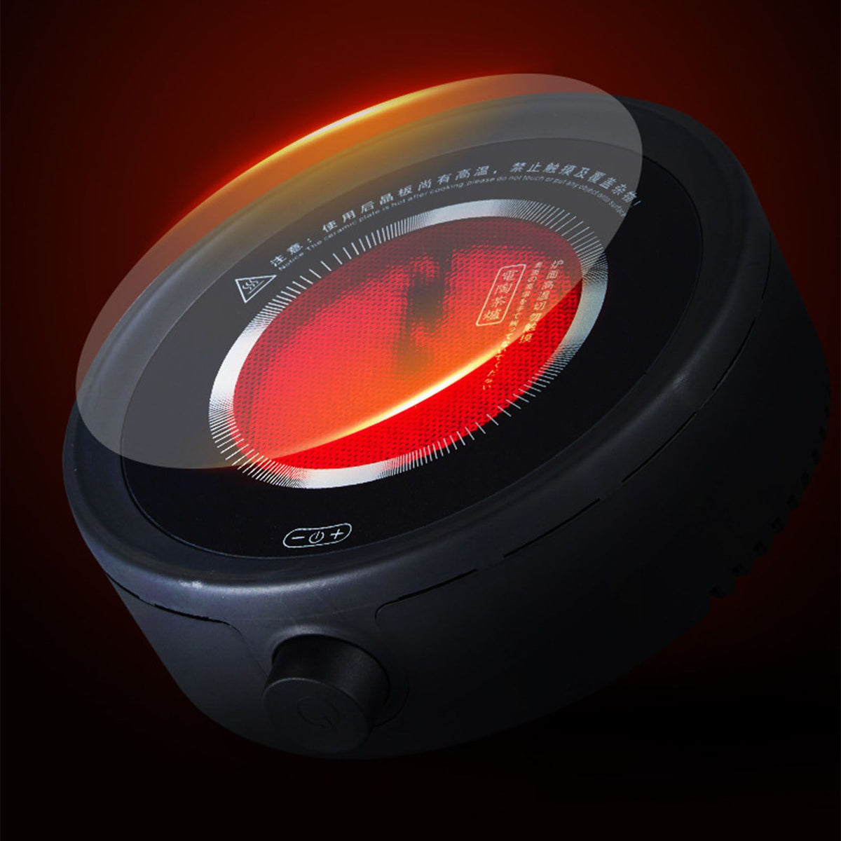 Silent Electric Tea Stove Small Ceramic Hot Plate for Boiling Water Making Coffee Knob Adjustment CN Plug