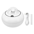 Mini Humidifier Cute Cat Sculpture Portable Quiet Desktop Air Humidifier for Home Office USB Plug in White