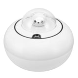 Mini Humidifier Cute Cat Sculpture Portable Quiet Desktop Air Humidifier for Home Office USB Plug in White - Front View