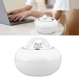 Mini Humidifier Cute Cat Sculpture Portable Quiet Desktop Air Humidifier for Home Office USB Plug in White - Extra Image
