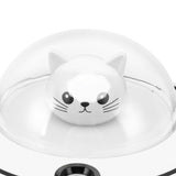 Mini Humidifier Cute Cat Sculpture Portable Quiet Desktop Air Humidifier for Home Office USB Plug in White - Extra Image