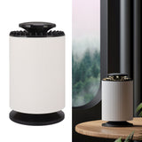 Home Air Purifier Desktop Air Cleaner Small Table Lamp with Filter for Bedroom Office Elegant White