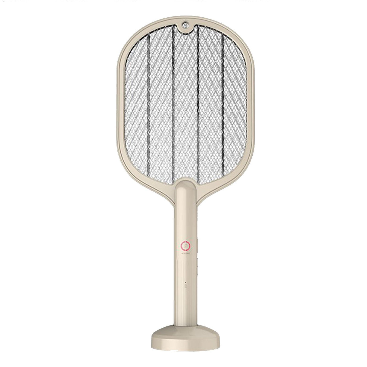 Electric Fly Swatter USB Charging 2 in 1 Fly Killer Racket with 3 Layer Mesh for Home Use White