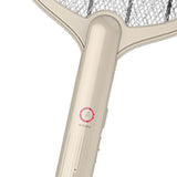 Electric Fly Swatter USB Charging 2 in 1 Fly Killer Racket with 3 Layer Mesh for Home Use White