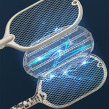 Electric Fly Swatter USB Charging 2 in 1 Fly Killer Racket with 3 Layer Mesh for Home Use White