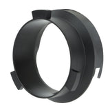 Coffee Powder Ring 51mm Aluminium Alloy Hands Free Dosing Funnel For Delonghi 9 Series 9335 9155 9355 9665 Black - Low Angle