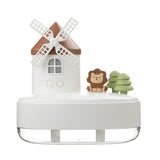 Humidifier Music Box with Warm Night Light Dual Spray Wireless Small Table Humidifier for Bedroom Office White