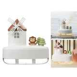 Humidifier Music Box with Warm Night Light Dual Spray Wireless Small Table Humidifier for Bedroom Office White - Top-Down View