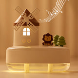 Humidifier Music Box with Warm Night Light Dual Spray Wireless Small Table Humidifier for Bedroom Office White - Extra Image