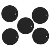 5PCS Silicone Trivet Mats Round Multipurpose Heat Resistant Non Slip Pads Pot Holders for Hot Pot Hot Dishes Black