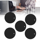 5PCS Silicone Trivet Mats Round Multipurpose Heat Resistant Non Slip Pads Pot Holders for Hot Pot Hot Dishes Black