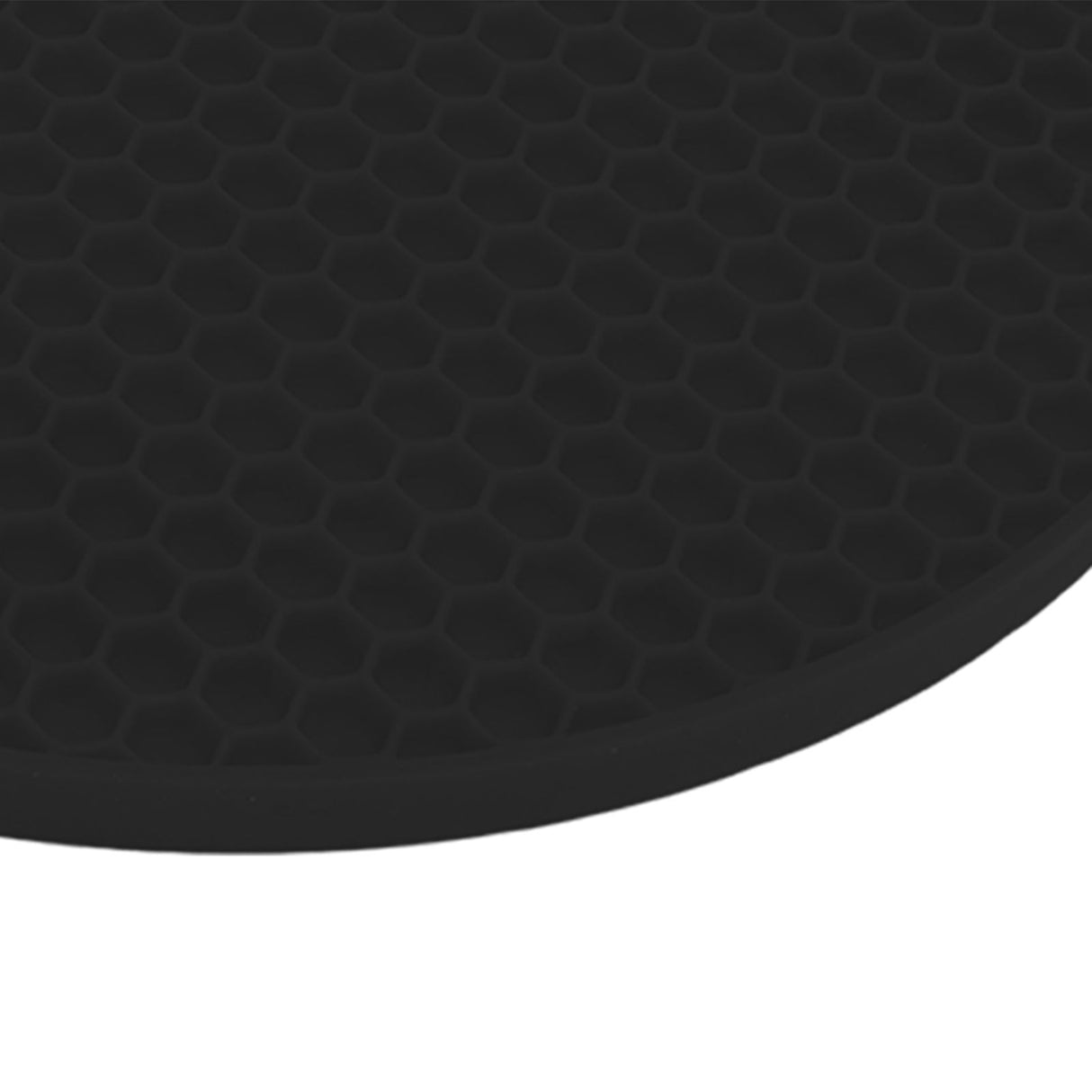 5PCS Silicone Trivet Mats Round Multipurpose Heat Resistant Non Slip Pads Pot Holders for Hot Pot Hot Dishes Black