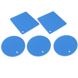 5Pcs Silicone Trivet Mat Square Round Honeycomb Hot Pad Non Slip Heat Resistant for Hot Plate Pans Kitchen Pots Blue