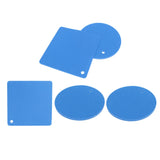 5Pcs Silicone Trivet Mat Square Round Honeycomb Hot Pad Non Slip Heat Resistant for Hot Plate Pans Kitchen Pots Blue - Extra Image