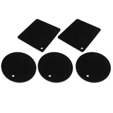 5Pcs Silicone Trivet Mat Square Round Honeycomb Hot Pad Non Slip Heat Resistant for Hot Plate Pans Kitchen Pots Black