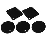 5Pcs Silicone Trivet Mat Square Round Honeycomb Hot Pad Non Slip Heat Resistant for Hot Plate Pans Kitchen Pots Black