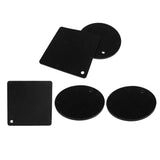 5Pcs Silicone Trivet Mat Square Round Honeycomb Hot Pad Non Slip Heat Resistant for Hot Plate Pans Kitchen Pots Black - Extra Image