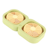 Double Head Desktop Fan 2 Speed Adjustment USB Cooling Fan with Battery For Office Bedroom Dorm Classroom Summer Gift Melon Green