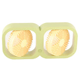 Double Head Desktop Fan 2 Speed Adjustment USB Cooling Fan with Battery For Office Bedroom Dorm Classroom Summer Gift Melon Green - Rear View