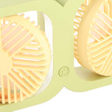 Double Head Desktop Fan 2 Speed Adjustment USB Cooling Fan with Battery For Office Bedroom Dorm Classroom Summer Gift Melon Green