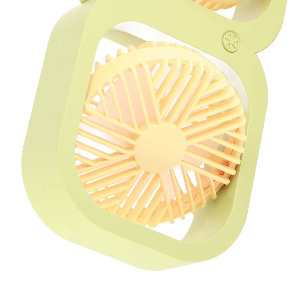 Double Head Desktop Fan 2 Speed Adjustment USB Cooling Fan with Battery For Office Bedroom Dorm Classroom Summer Gift Melon Green