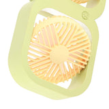 Double Head Desktop Fan 2 Speed Adjustment USB Cooling Fan with Battery For Office Bedroom Dorm Classroom Summer Gift Melon Green - Extra Image