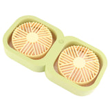 Double Head Desktop Fan 2 Speed Adjustment USB Cooling Fan with Battery For Office Bedroom Dorm Classroom Summer Gift Melon Green - Extra Image