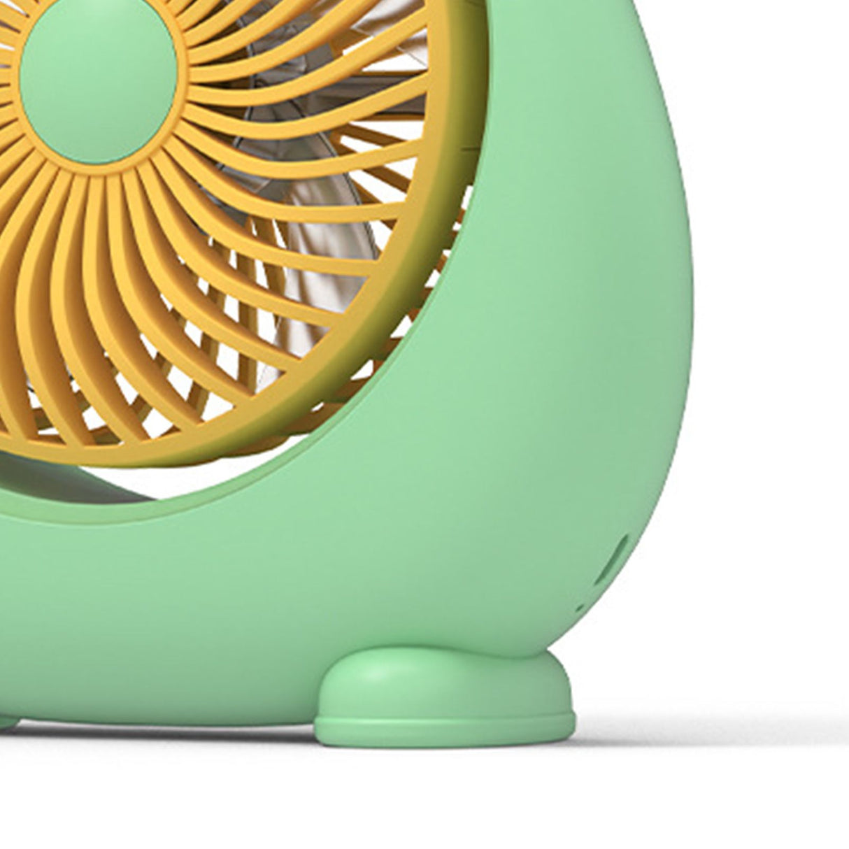 USB Desk Fan PP Quite Portable Mini Cute Tabletop Fan with Two Gear Wind Speed for Home Green Small Size