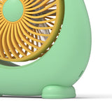 USB Desk Fan PP Quite Portable Mini Cute Tabletop Fan with Two Gear Wind Speed for Home Green Small Size