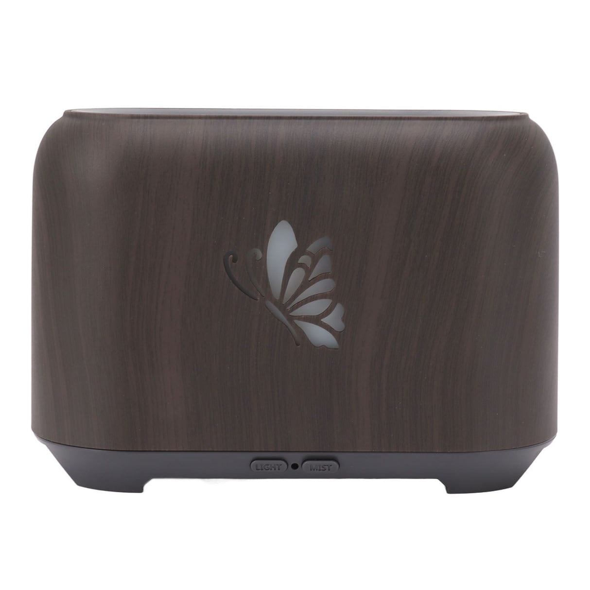 150ml Flame Diffuser Humidifier Prevents Dryness Silent Operation Wood Grain Humidifier with 7 Color Lights for Bedroom Office Deep Grain