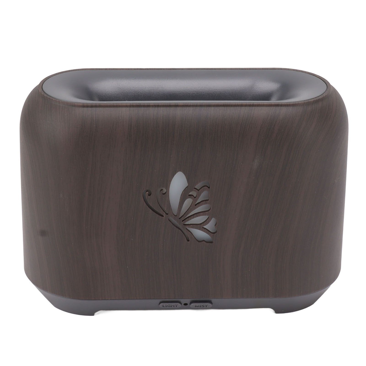 150ml Flame Diffuser Humidifier Prevents Dryness Silent Operation Wood Grain Humidifier with 7 Color Lights for Bedroom Office Deep Grain