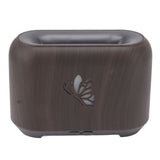 150ml Flame Diffuser Humidifier Prevents Dryness Silent Operation Wood Grain Humidifier with 7 Color Lights for Bedroom Office Deep Grain