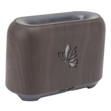 150ml Flame Diffuser Humidifier Prevents Dryness Silent Operation Wood Grain Humidifier with 7 Color Lights for Bedroom Office Deep Grain