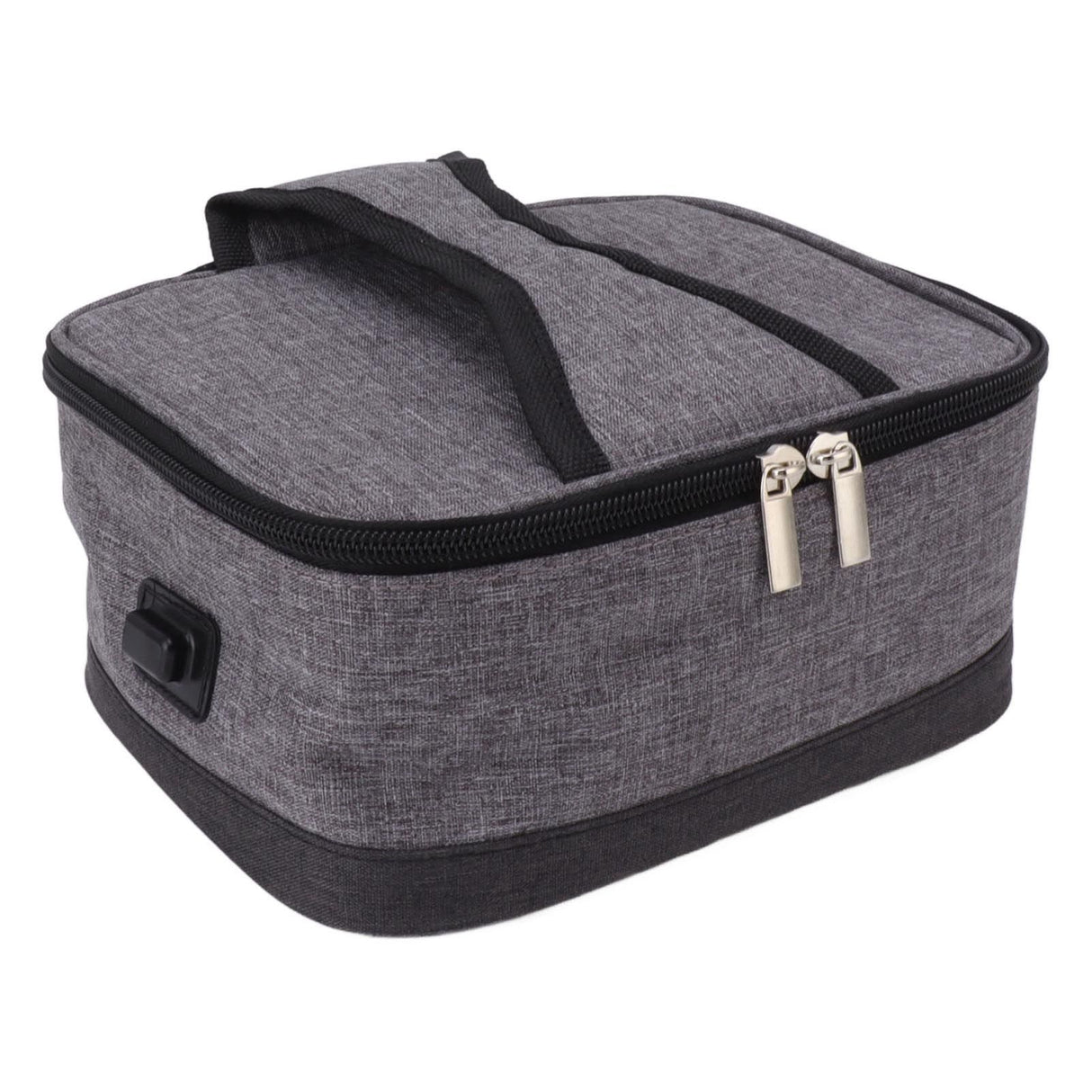 USB Heating Insulation Bag Portable Electric Heating Food Container Constant Temperature Heating Bag for Outdoor Light Gray