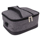 USB Heating Insulation Bag Portable Electric Heating Food Container Constant Temperature Heating Bag for Outdoor Light Gray - Top-Down View