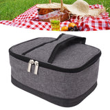 USB Heating Insulation Bag Portable Electric Heating Food Container Constant Temperature Heating Bag for Outdoor Light Gray