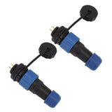 2Pcs SD16 IP68 Waterproof Aviation Connector SD16 Female Plug Male Socket G3/8 Thread SD16 2Pin Rear Nut