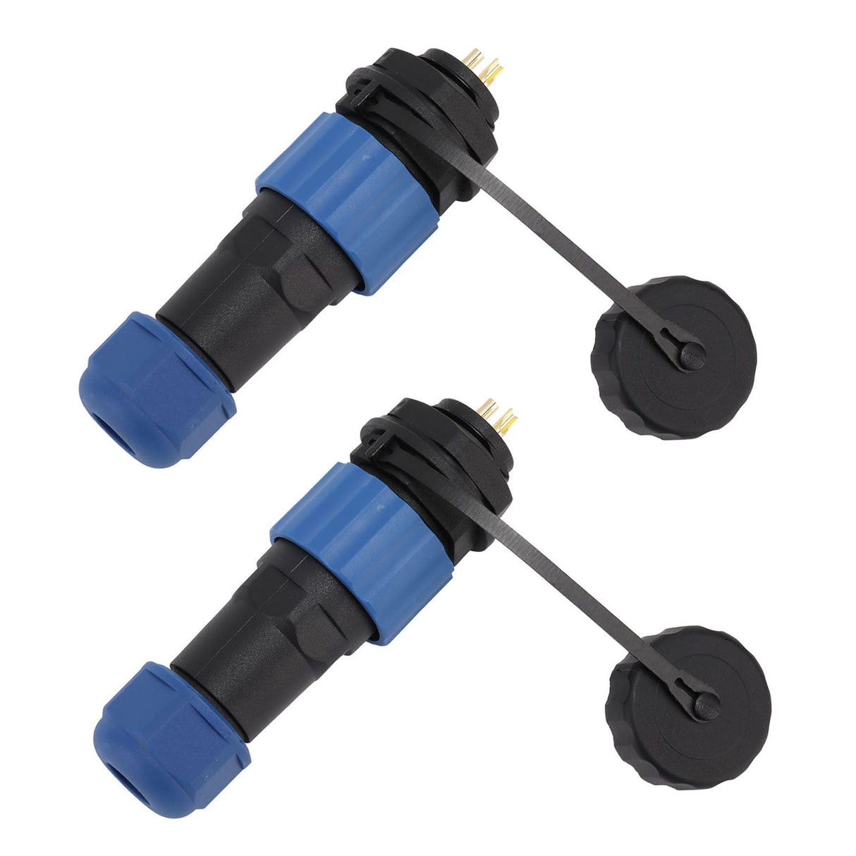 2Pcs SD16 IP68 Waterproof Aviation Connector SD16 Female Plug Male Socket G3/8 Thread SD16 2Pin Rear Nut