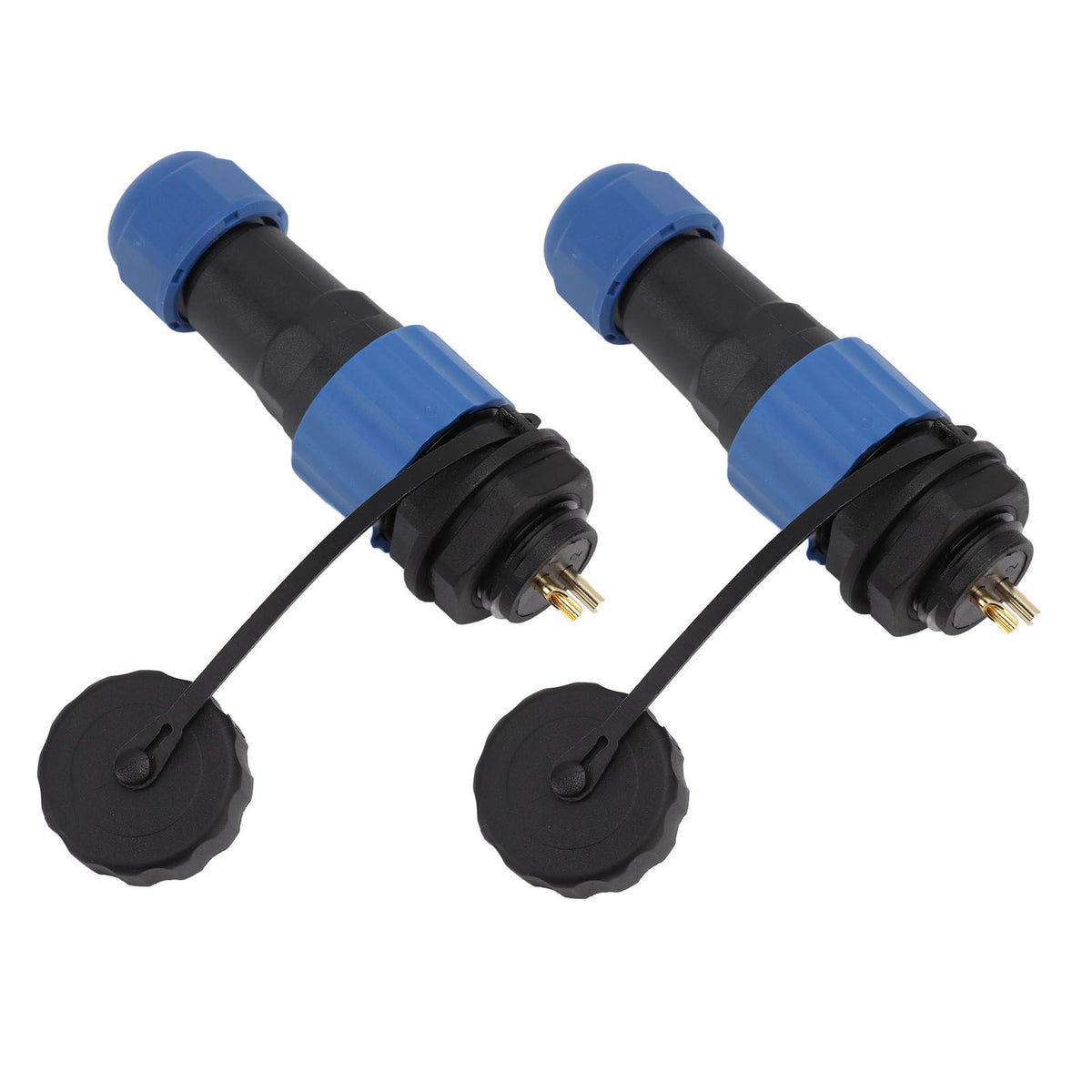 2Pcs SD16 IP68 Waterproof Aviation Connector SD16 Female Plug Male Socket G3/8 Thread SD16 2Pin Rear Nut