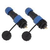 2Pcs SD16 IP68 Waterproof Aviation Connector SD16 Female Plug Male Socket G3/8 Thread SD16 2Pin Rear Nut