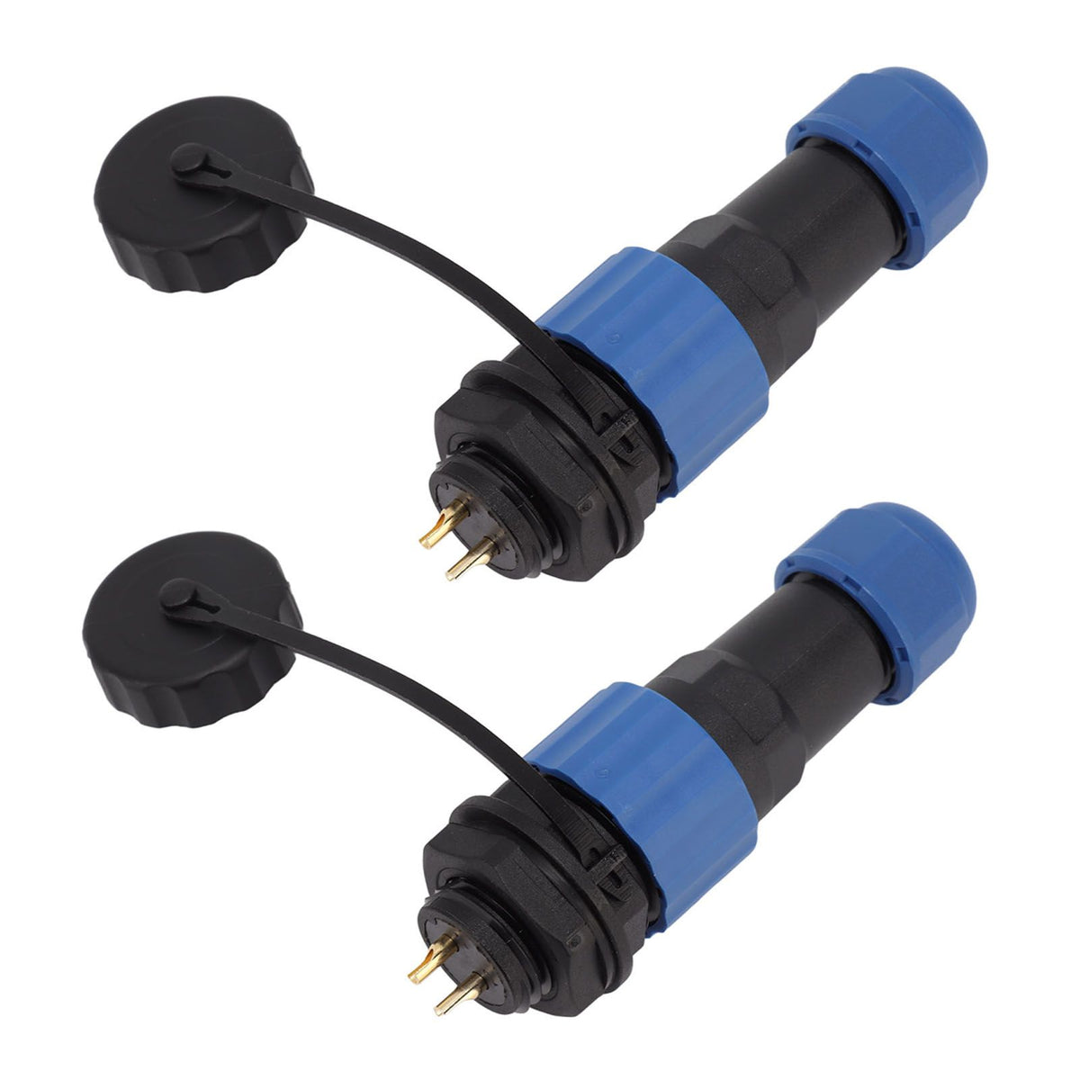 2Pcs SD16 IP68 Waterproof Aviation Connector SD16 Female Plug Male Socket G3/8 Thread SD16 2Pin Rear Nut