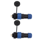 2Pcs SD16 IP68 Waterproof Aviation Connector SD16 Female Plug Male Socket G3/8 Thread SD16 2Pin Rear Nut