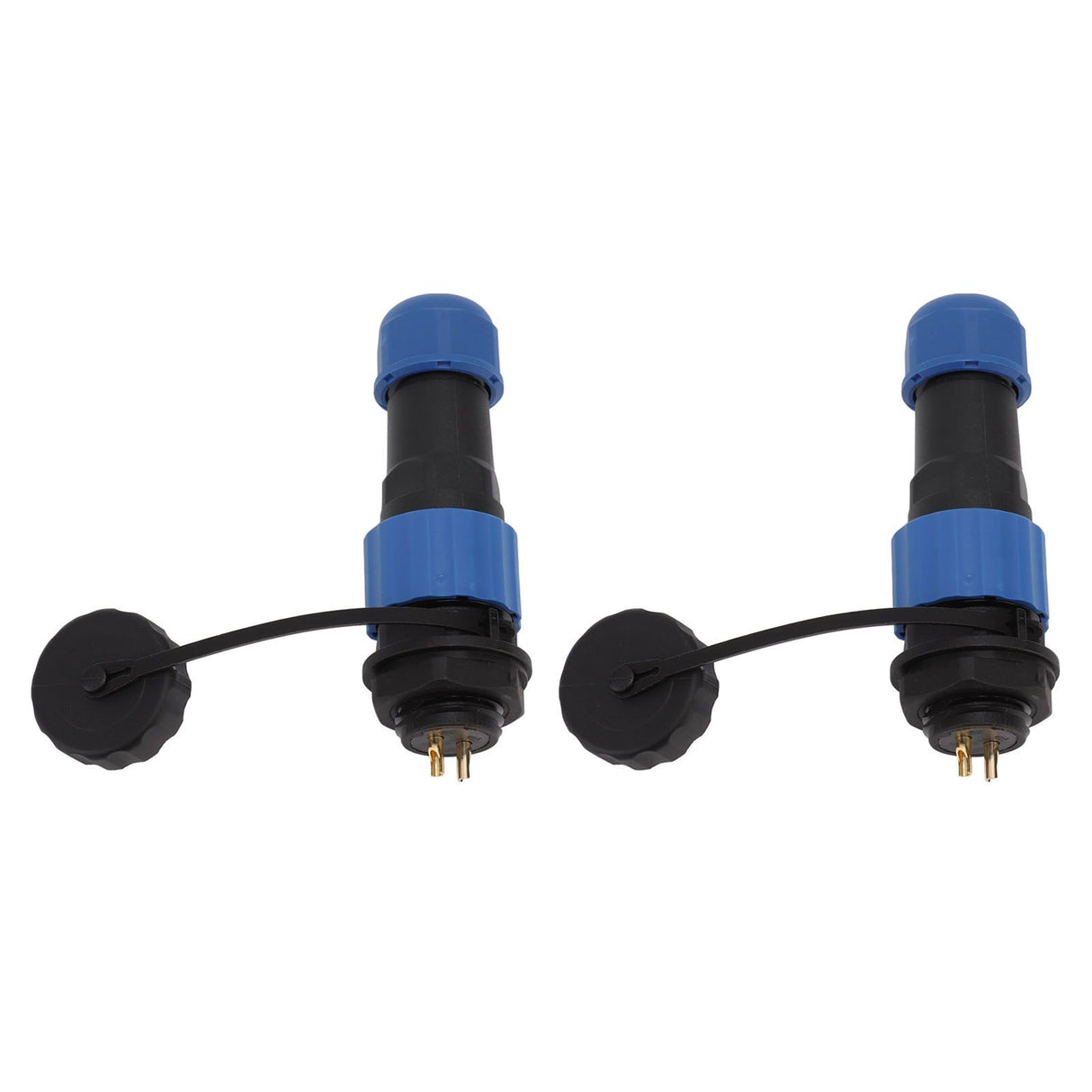 2Pcs SD16 IP68 Waterproof Aviation Connector SD16 Female Plug Male Socket G3/8 Thread SD16 2Pin Rear Nut